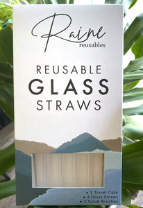 Crystal Clear Glass Straw Set