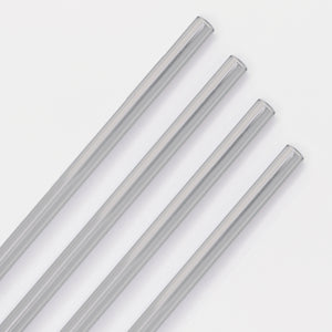 Crystal Clear Glass Straw Set