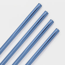 Load image into Gallery viewer, Ocean Blue Glass Straw Set